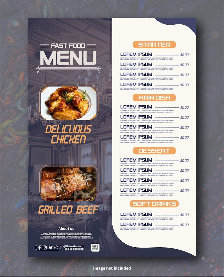 Vector plantillas de menús de comida deliciosa diseños de formato eps menú de lujo