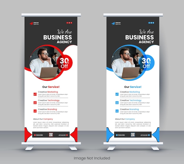 Plantillas modernas de folletos de tarjetas publicitarias o dl
