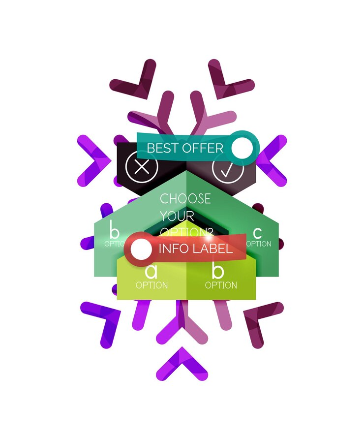 Vector plantillas de negocios infográficos de navidad