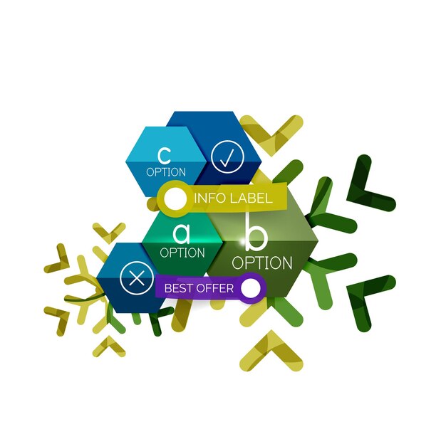 Vector plantillas de negocios infográficos de navidad