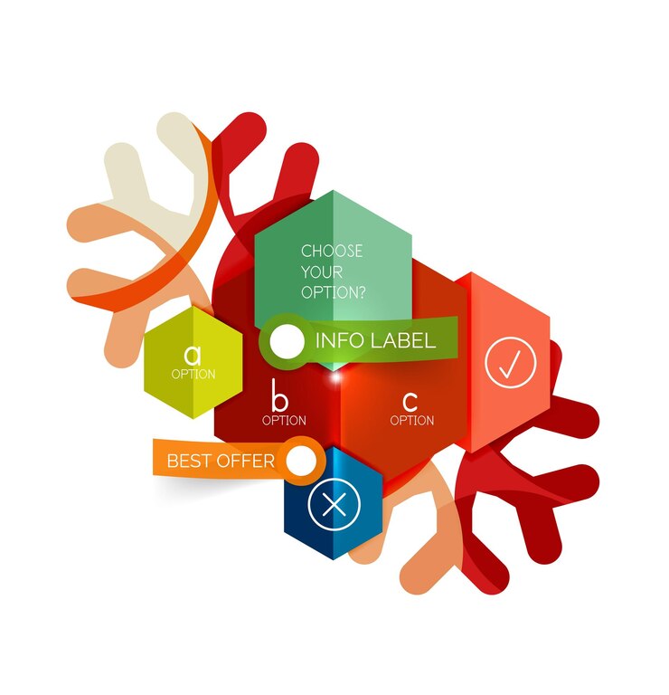 Vector plantillas de negocios infográficos de navidad