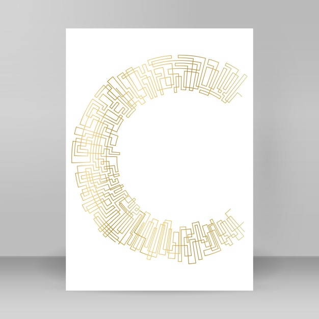 Plantillas de negocios para presentación multipropósito Fácil editable vector EPS 10 folleto de diseño de diseño Formato A4 Fondo lineal Líneas poligonales Capa protectora para folleto de fondo de tecnología