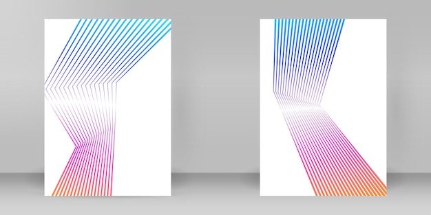 Plantillas de negocios para presentaciones polivalentes Líneas de ondas fácilmente editables diseño de folleto formato A4 publicidad de nuevos productos boletines de noticias tecnología gráficos informe empresa fiesta evento