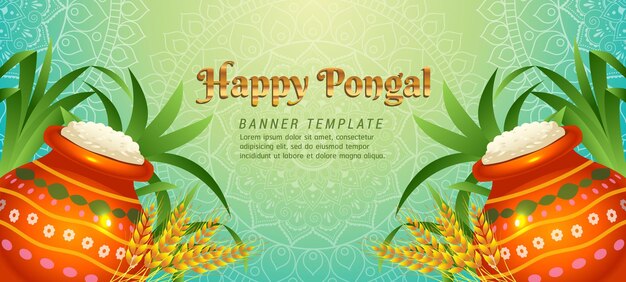 Plantillas de pancartas de saludos happy pongal