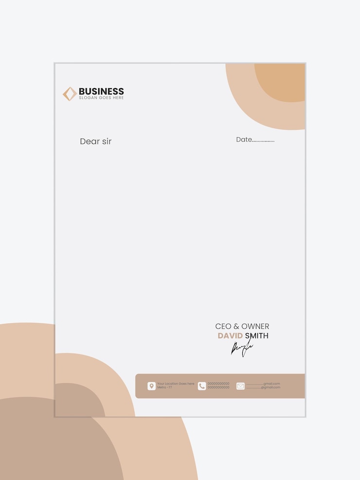 Las plantillas de papel de carta limpias de Executive Essentials con variaciones únicas