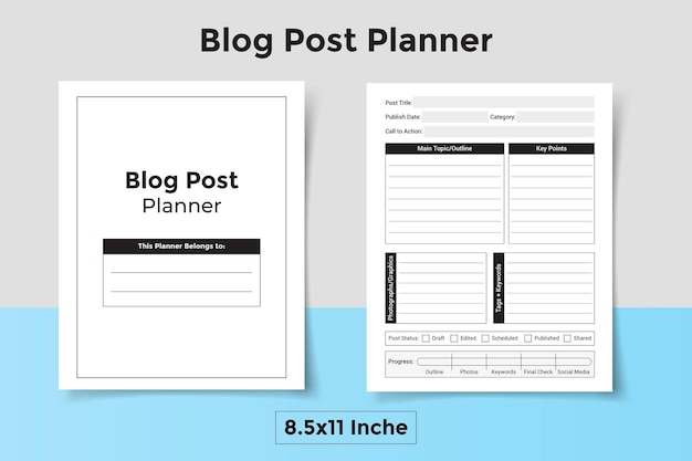 Plantillas de planificador de publicaciones de blog