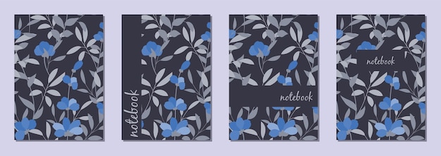 Plantillas para portadas Diseño de portada floral abstracto universal Adecuado para cuadernos libros