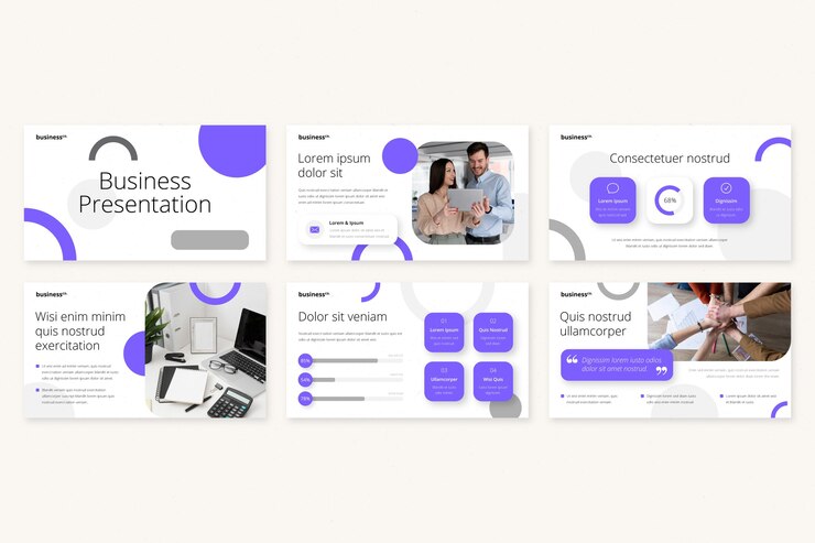 Vector plantillas de presentación de negocios de diseño plano