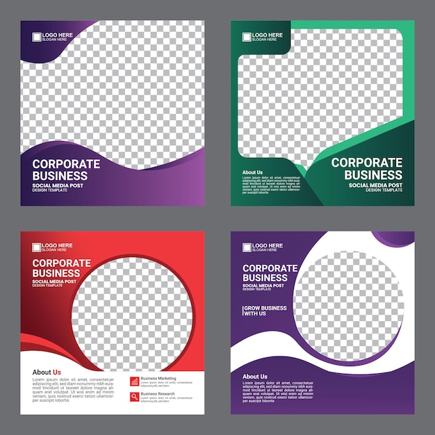 plantillas de publicaciones creativas de marketing digital en las redes sociales