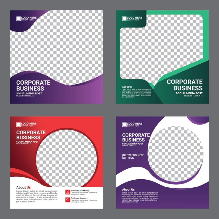 plantillas de publicaciones creativas de marketing digital en las redes sociales