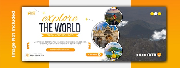 Las plantillas de publicaciones de medios sociales de viajes de aventura