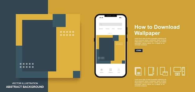 Las plantillas de publicaciones de redes sociales diseñan un fondo abstracto moderno
