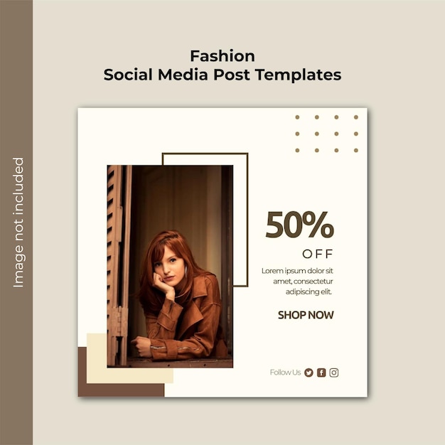 Plantillas de publicaciones en redes sociales Moda