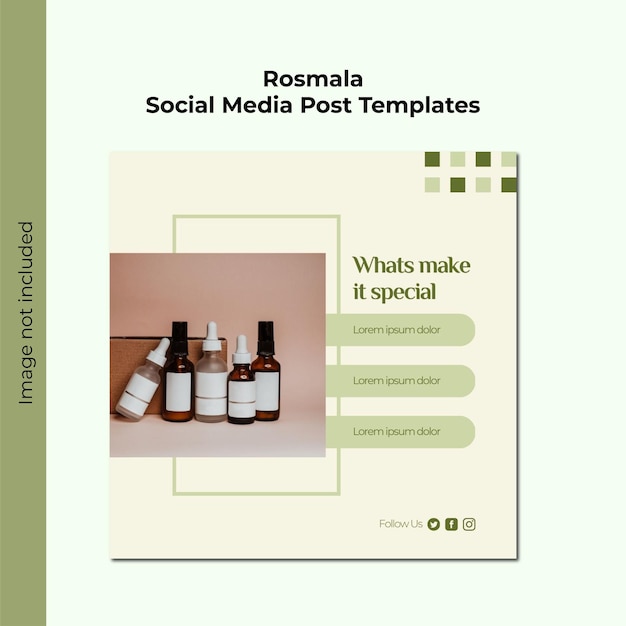 Vector plantillas de publicaciones en redes sociales de rosmala