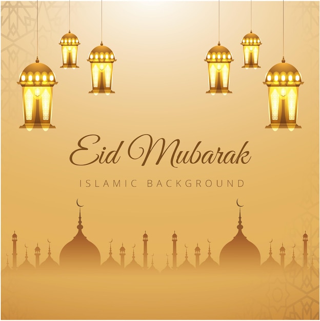 Las plantillas de tarjetas de felicitaciones de Eid Mubarak