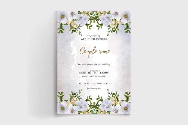 Plantillas de tarjetas de invitación de boda.