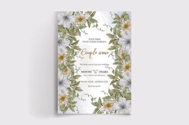Plantillas de tarjetas de invitación de boda.