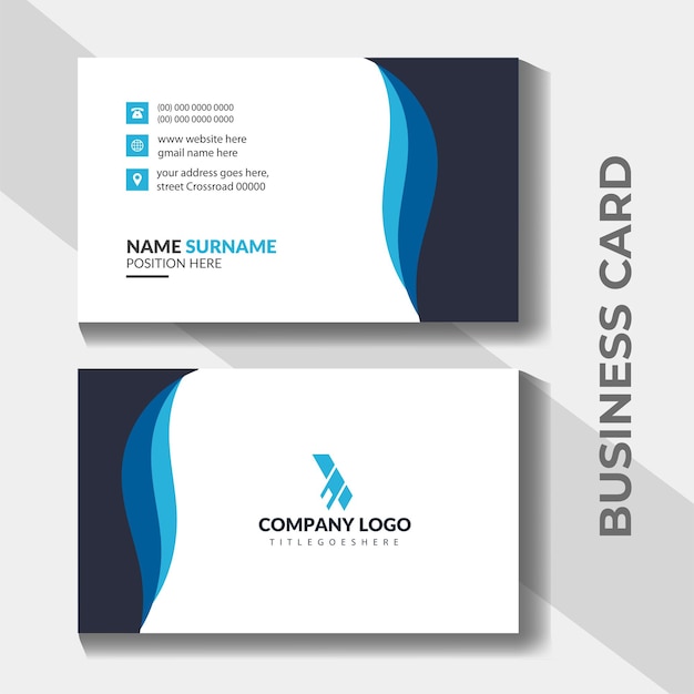 Plantillas de tarjetas de visita abstractas modernas y diseño de tarjetas corporativas.