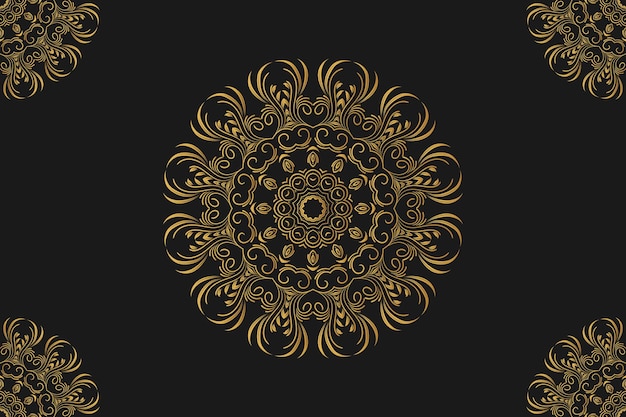 Plantillas de temas de diseños de mandala ornamental de lujo Diseño vectorial