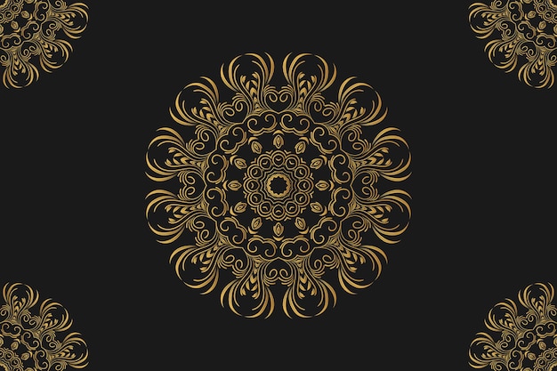 Plantillas de temas de diseños de mandala ornamental de lujo diseño vectorial