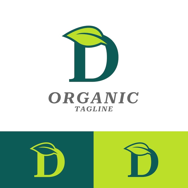 Plantillas de vector de diseño plano de logotipo D