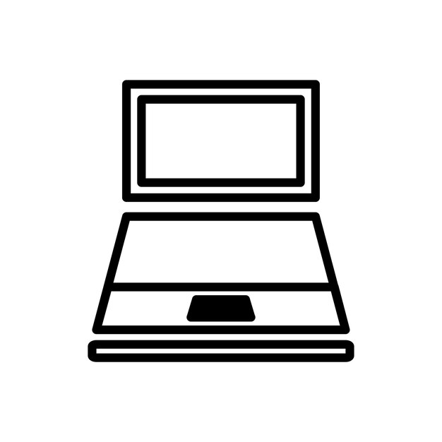 plantillas vectoriales de diseño de íconos para computadoras portátiles de escritorio