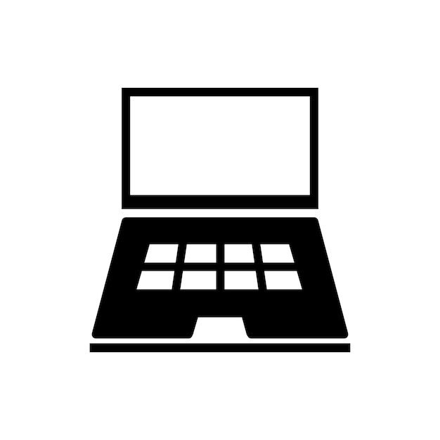 plantillas vectoriales de diseño de íconos para computadoras portátiles de escritorio