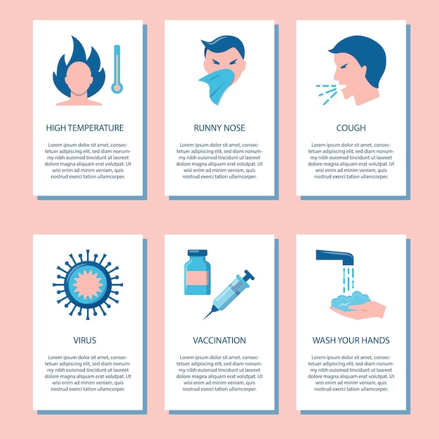Plantillas de volantes de gripe e influenza