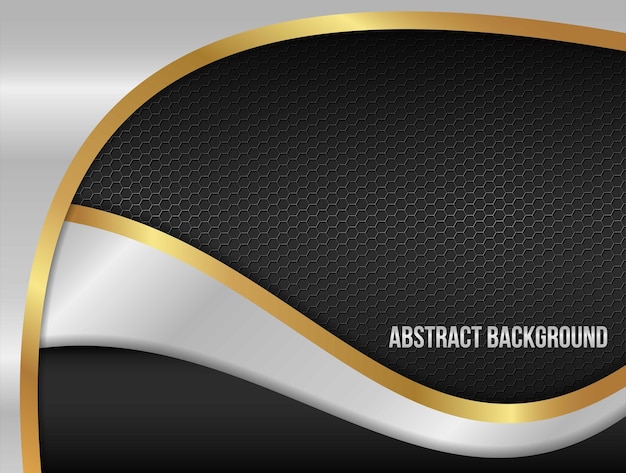 Plata abstracta con fondo moderno dorado y negro adecuado para el concepto de tarjeta de visita