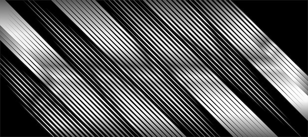 Plata cromo rayas fondo negro Diseño 310 Wallpaper Vector