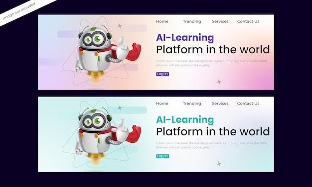 Plataforma de aprendizaje de IA en el mundo - Banner moderno