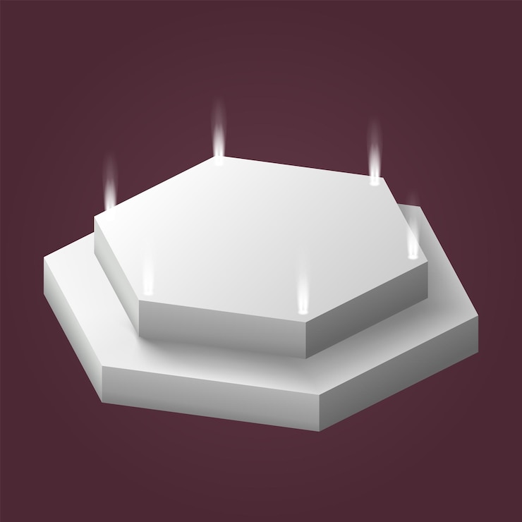 Vector plataforma de pedestal de escena de podio vacío para premio