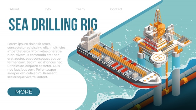 Plataforma de perforación marítima para gas y petróleo