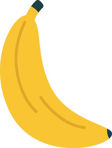 El plátano dibujado a mano