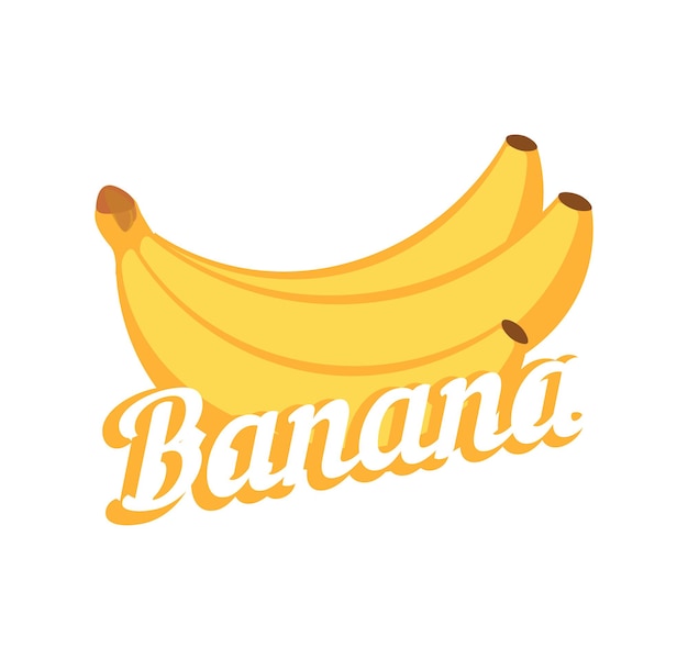 Plátano sobre un fondo blanco