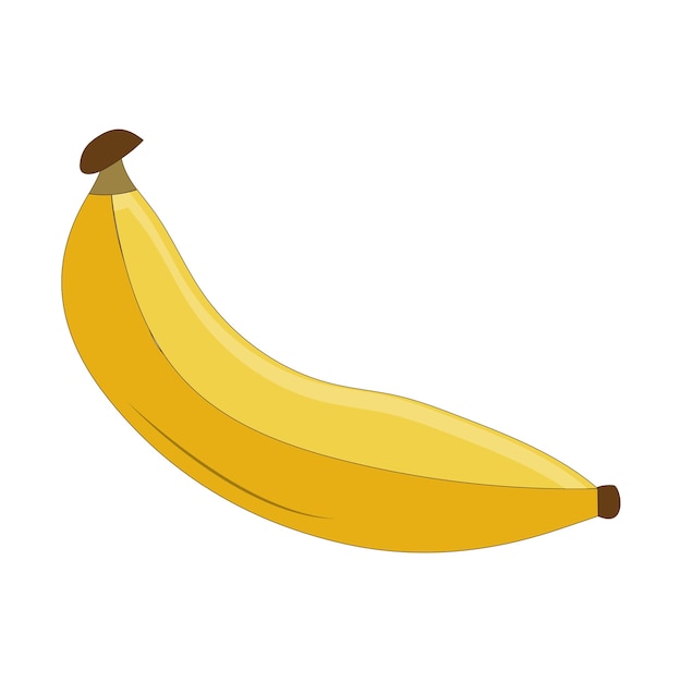 Plátanos de dibujos animados Plátano de plátano Diseño plano Fruto Ilustración vectorial de íconos Para imprimir