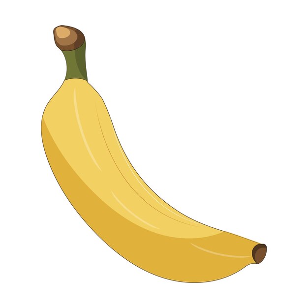 Plátanos de dibujos animados Plátano de plátano Diseño plano Fruto Ilustración vectorial de íconos Para imprimir