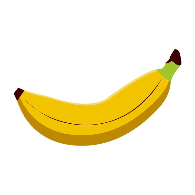 Plátanos de dibujos animados Plátano de plátano Diseño plano Fruto Ilustración vectorial de íconos Para imprimir