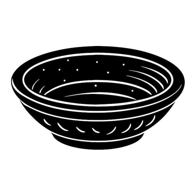 plato de arcilla silueta negra ilustración de arte