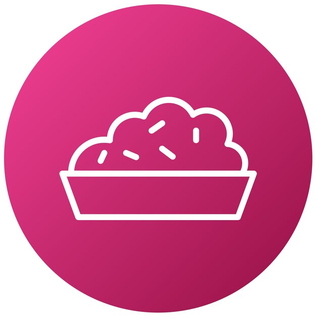 un plato de arroz con un fondo rosado