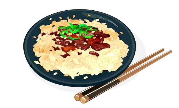 Plato de Bulgogi o carne de fuego.