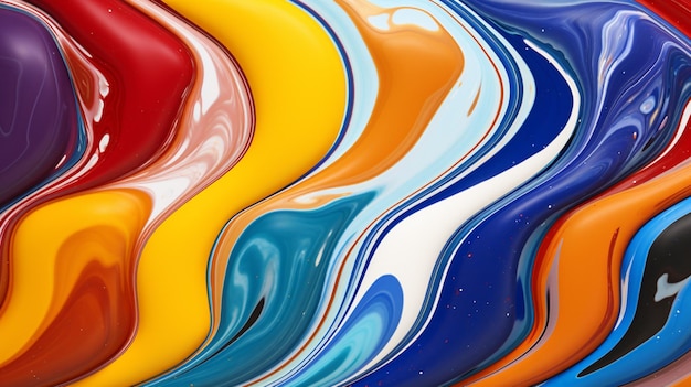 un plato colorido con un corazón rojo en él