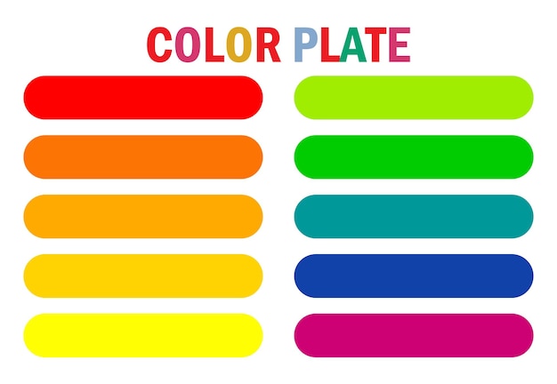 un plato colorido con la palabra color en él