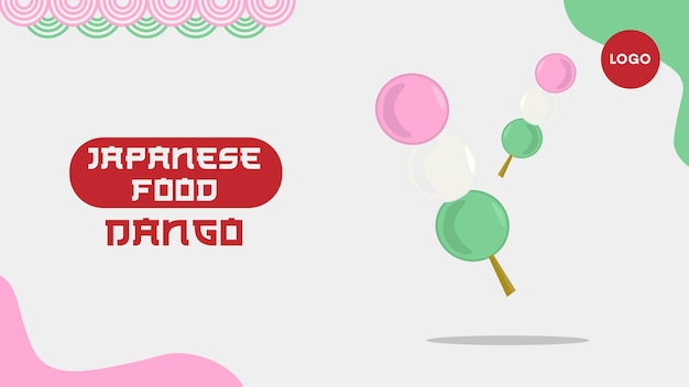 Plato de comida de Japón Dango