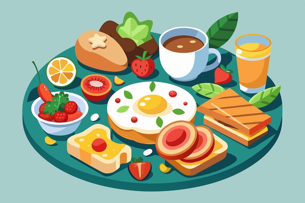 Un plato de desayuno con huevos, tocino y tostadas servido con una taza de café Ilustra el concepto de tokenización en los ecosistemas de blockchain