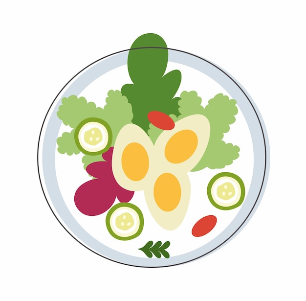 plato de ensalada de verduras