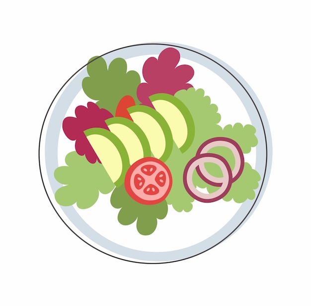 plato de ensalada de verduras
