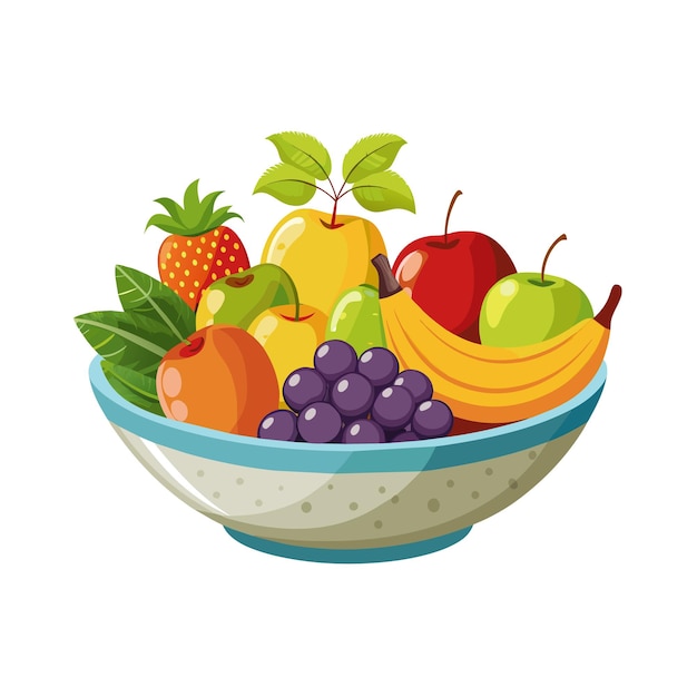 un plato de fruta con una imagen de una fresa y una fresa