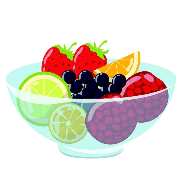un plato de fruta con un montón de frutas diferentes dentro