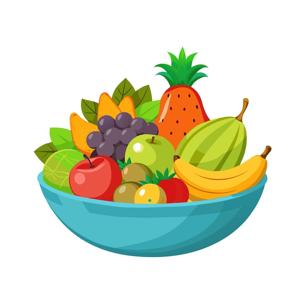 un plato de fruta que incluye un kiwi de plátano y un plátano